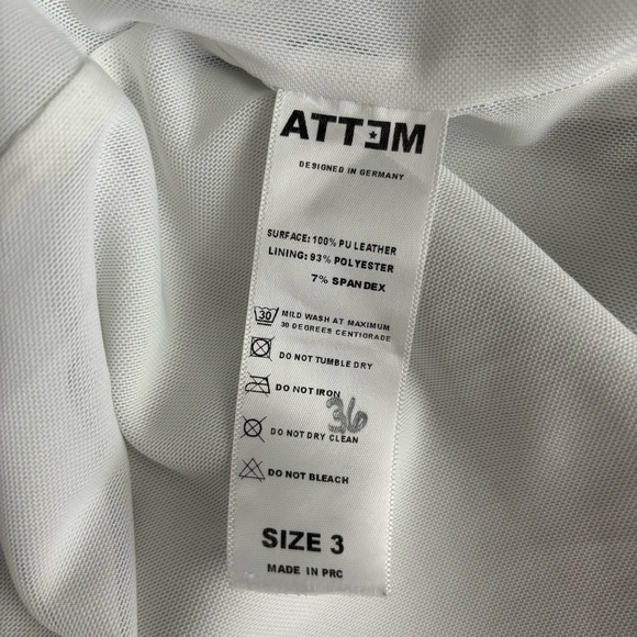 Attem Space Silver Chrome Sunday Maxi Dress Vegan Leather - Picture 7 of 7